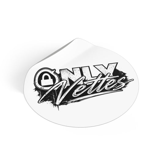 OnlyVettes Retro White Sticker