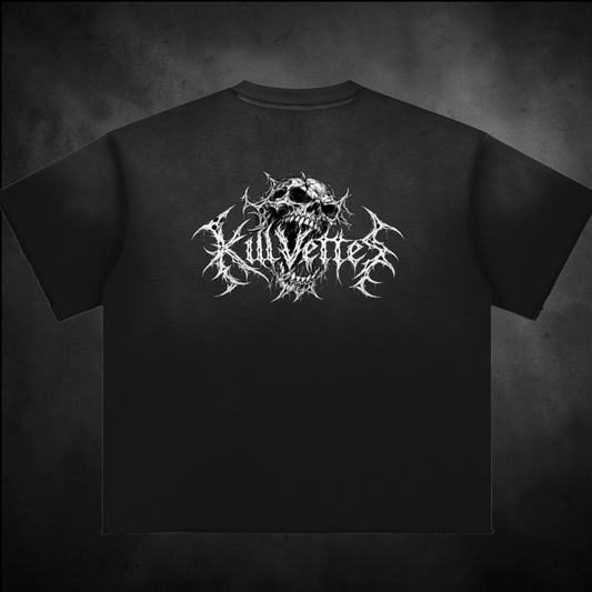 KillVettes Demented Skull Sun Fade T-Shirt