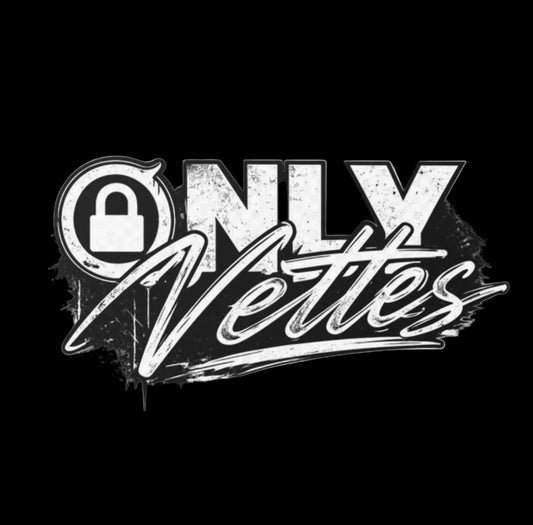 OnlyVettes Retro White Sticker