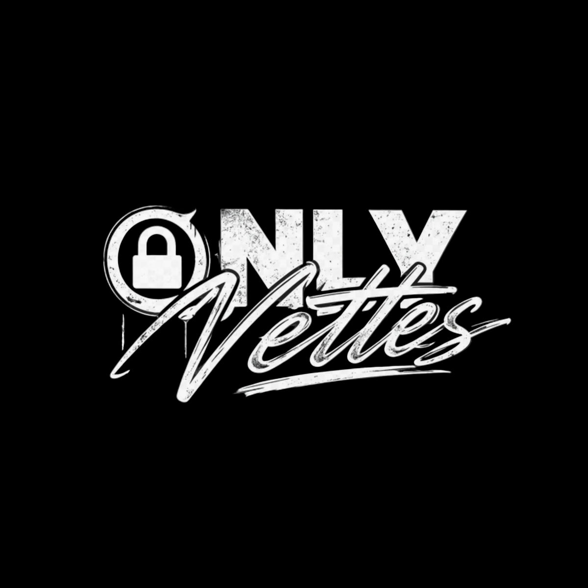 OnlyVettes Black Retro Sticker