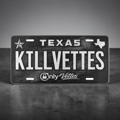 OnlyVettes Black Vanity Plate