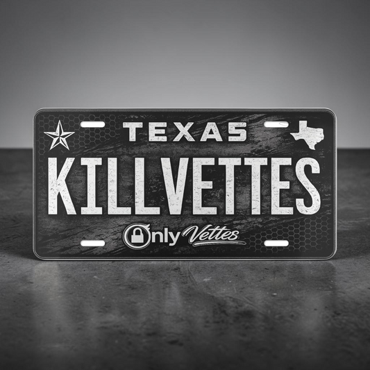 OnlyVettes Black Vanity Plate