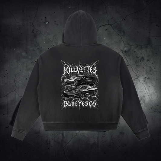 “BLUEYESC6 X KILLVETTES” Ambassador Sunfade Zip Up Hoodie