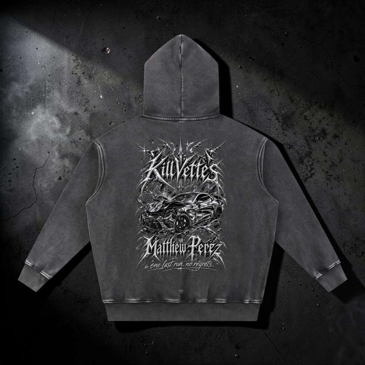 “MATTHEW PEREZ X KILLVETTES” Ambassador Snow Washed Hoodie