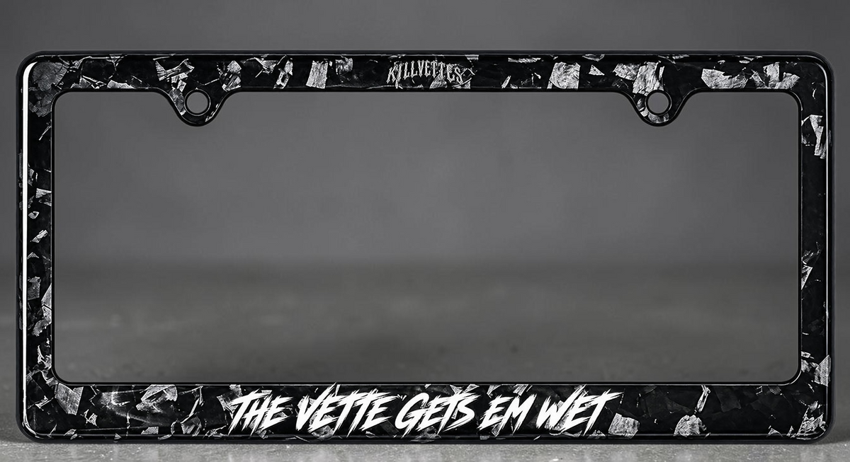 KillVettes Forged Carbon License Plate Frame