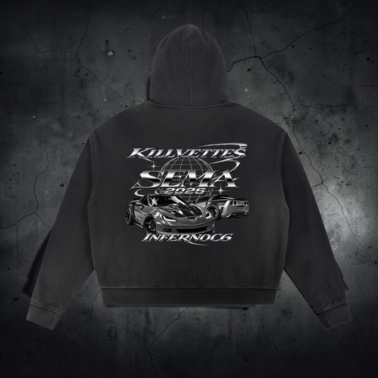 “INFERNOC6 X KILLVETTES” Ambassador Sunfade Zip Up Hoodie