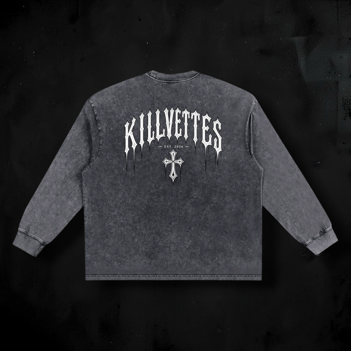 KillVettes Orgins Snow Washed Frayed Edge T-Shirt