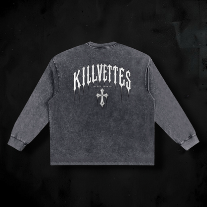 KillVettes Orgins Snow Washed Frayed Edge T-Shirt