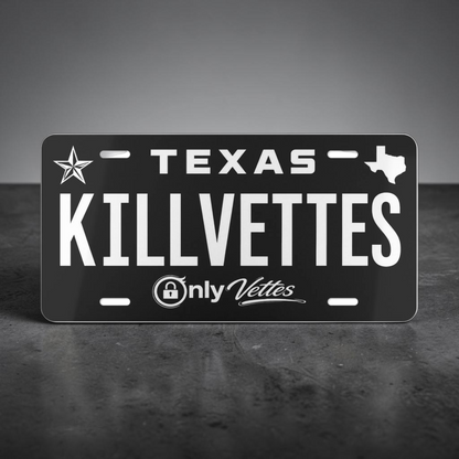 OnlyVettes Smoked Vanity Plate