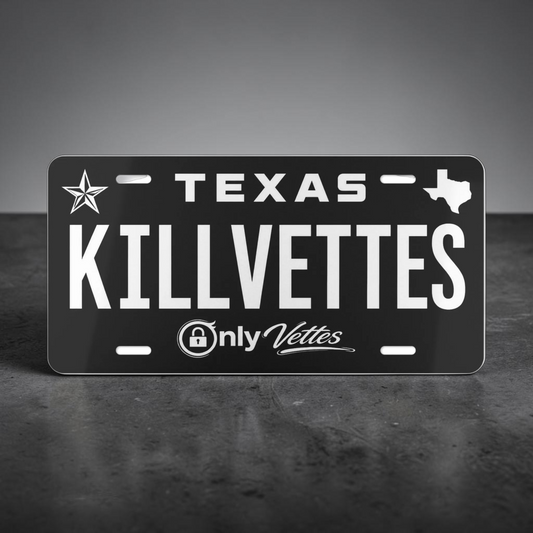 OnlyVettes Smoked Vanity Plate