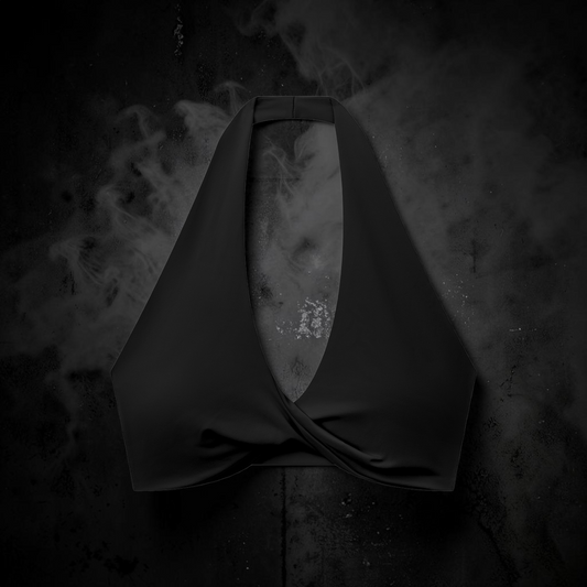 Women's Pleated Halter Sports Bra