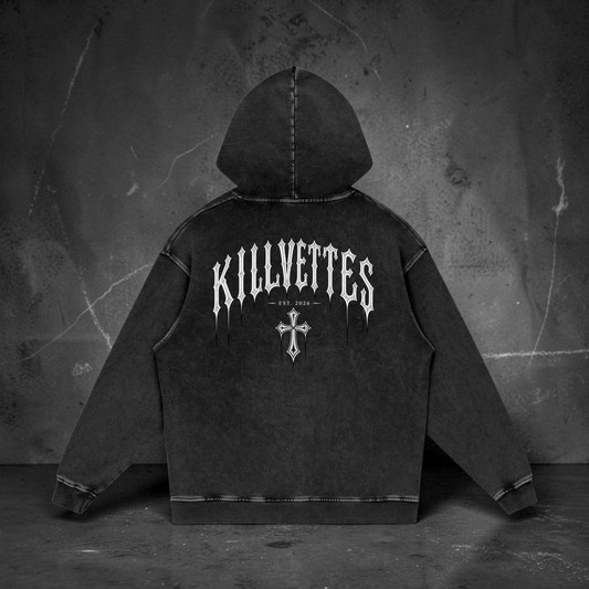 KillVettes Orgins xSnow Washed Loose Cotton Hoodie