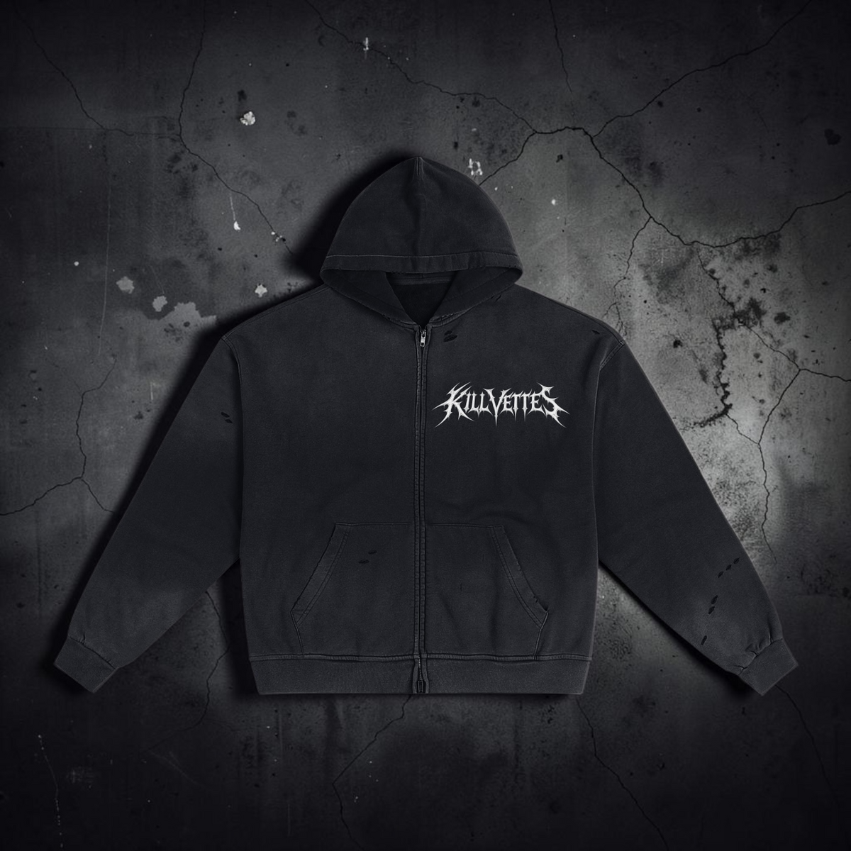 KillVettes Slaughter ZipUp Sunfade Hoodie