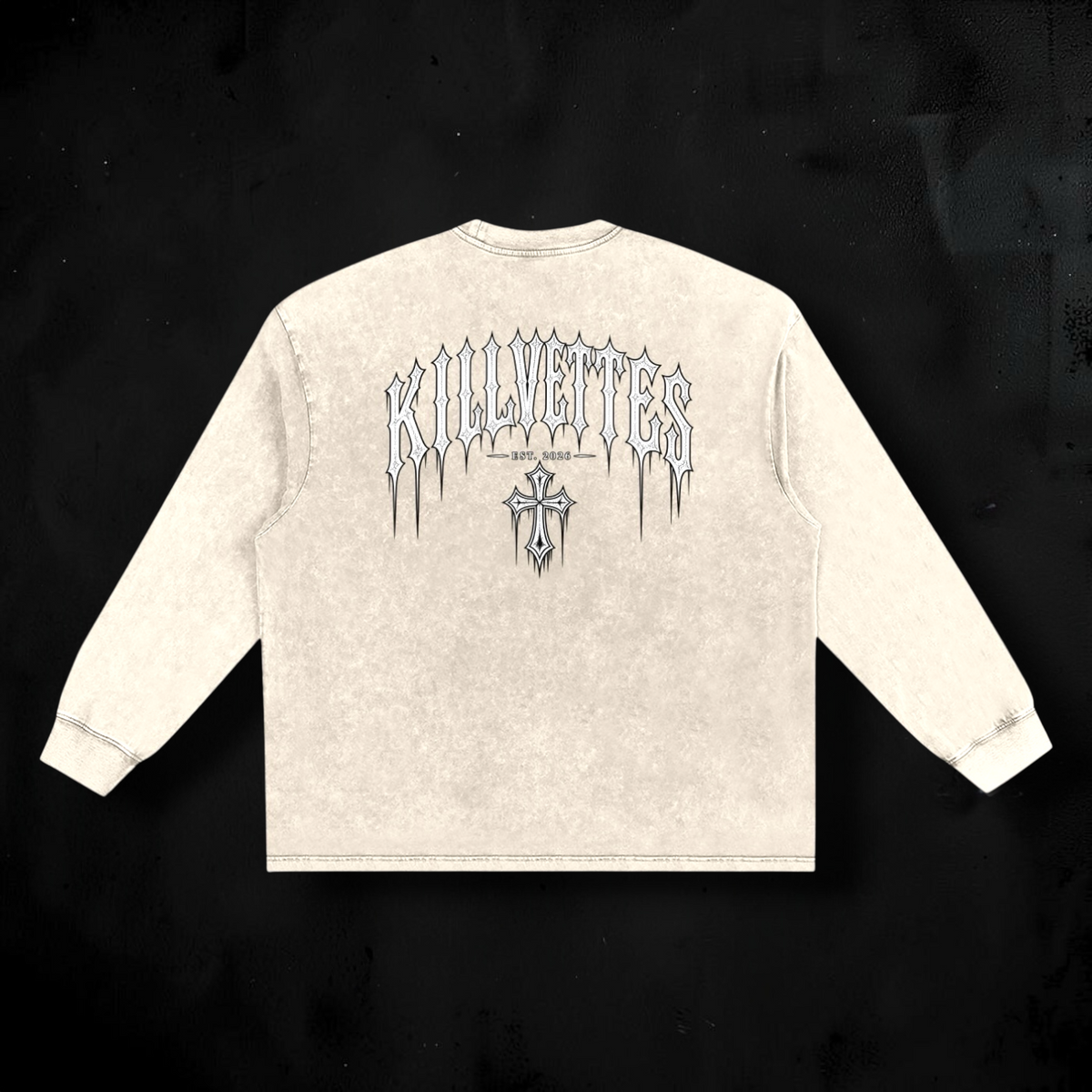 KillVettes Orgins Snow Washed Frayed Edge T-Shirt