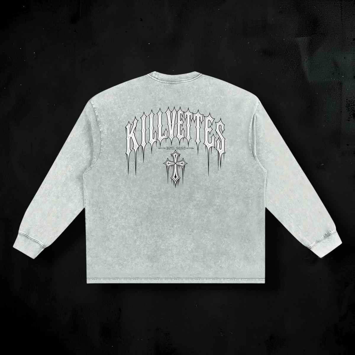 KillVettes Orgins Snow Washed Frayed Edge T-Shirt