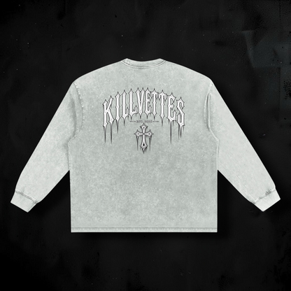 KillVettes Orgins Snow Washed Frayed Edge T-Shirt