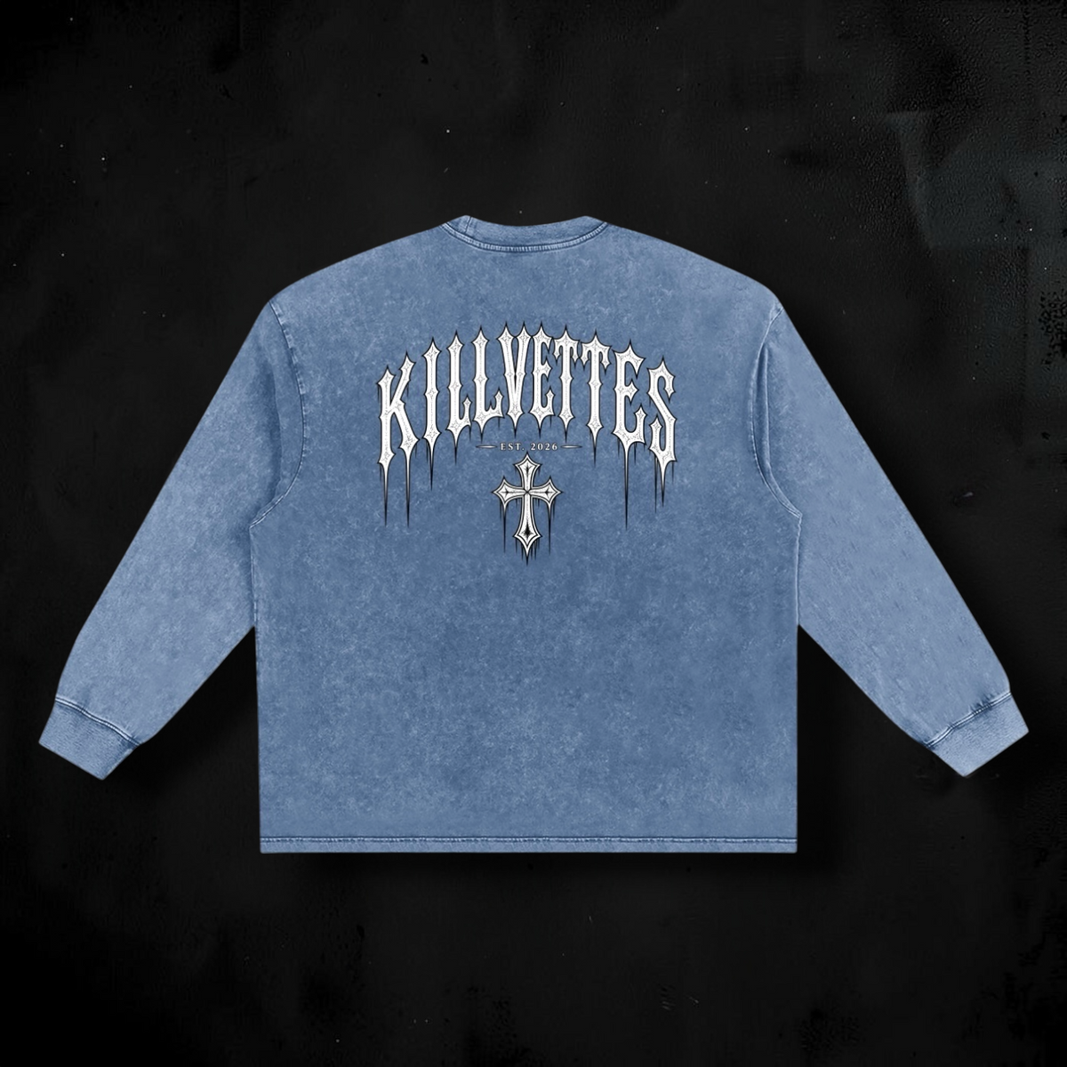 KillVettes Orgins Snow Washed Frayed Edge T-Shirt