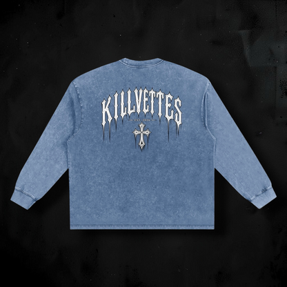 KillVettes Orgins Snow Washed Frayed Edge T-Shirt